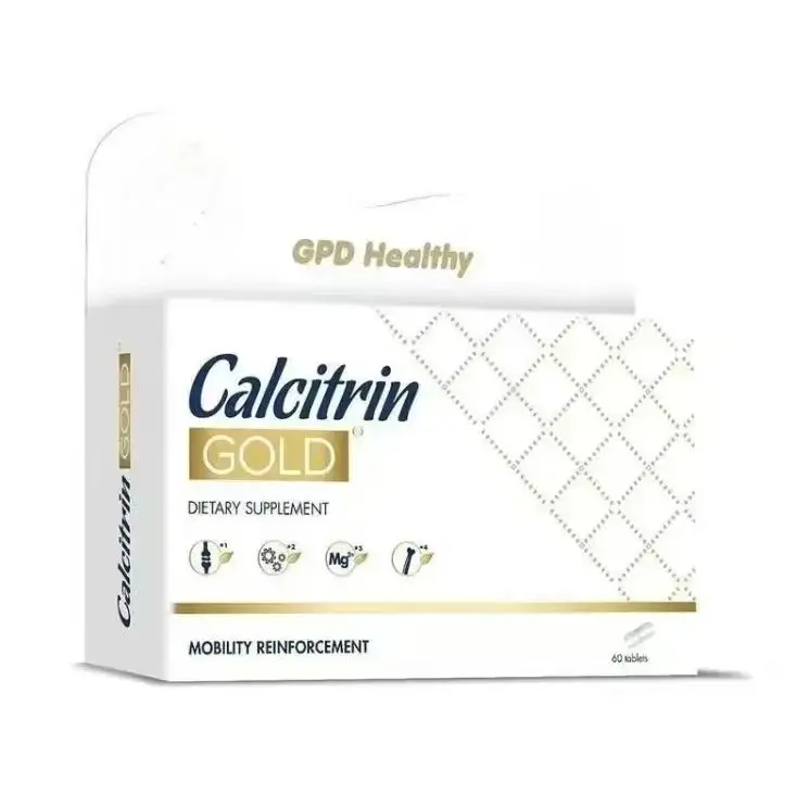 Calcitrin Gold: 5-in-1 Mobility Formula for Strong Bones, Flexible Joints, Enhanced Mobility & 60 Vegan Capsules - Dietary Supplement Vitamins Magnesium Healthcare Fitness Calcium Edible health reinforcement