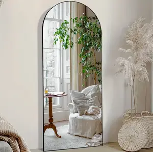 Standing Full Body Mirror - Sturdy Aluminum Alloy Frame, Shatter-Proof Nano Glass, Adjustable Stand for Bedroom, Living Room, Cloakroom - Floor-to-Ceiling Reflection, Easy Assembly, Space-Saving Design Safety Elegant Decor
