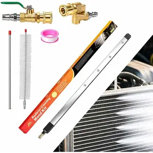 24" Upgraded Radiator Cleaning Wand With 25? Fan Nozzles,Water and Air -Use 4500 PSI  Washer Tool Set for , and Other .