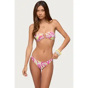 Meris Abstract Bandeau Bikini Top