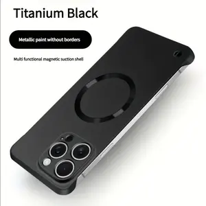 Ultra Thin Metallic Paint Magnetic For Magsafe Case For iPhone 17 Pro Max，17 Pro, 17 Air 17 16 15 14 13 12 Pro Max Plus Frameless Cooling PC Shockproof Cover Accessories