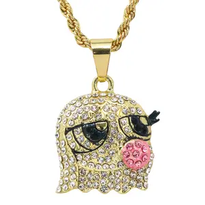 Mini Doll Pendant Necklace – Bubble Blowing Design, Gold / Silver Tone