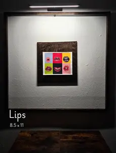 Pop Art Lips Print, Hand Drawn Glossy Finish 8.5 x 11 Paper