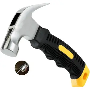 8oz Claw Hammer - Smooth Face Camping Mini Hammer with Magnetic, Black Hand Tools Diy Tools