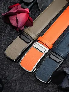 Men's Casual Business Belt with Automatic Buckle, High-Quality Simple Design, Perfect Gift for Boyfriend, Daily Commute Accessory