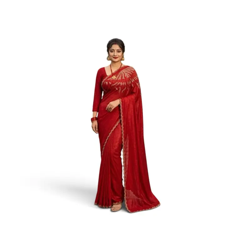 Teej special saree sirowski work in georgette fabric