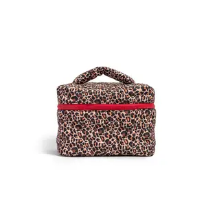 Cheetah Cosmetic Travel Case  | Portable Makeup Bag for Women – Lightweight Zippered Toiletry Organizer with Spacious Interior & Stylish Design – Perfect for Skincare, Beauty Accessories & More