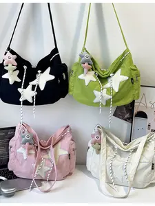 New Colorblock Corduroy Shoulder Bag, Trendy Versatile Large Capacity Canvas Bag, Perfect for Christmas, Halloween, Birthday Gifts, Cross Body Bags