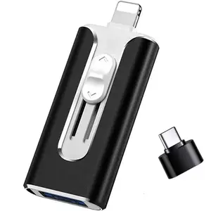 4-In-1 USB 3.0 Flash Drive, Thumb Drive, High-Speed Data Storage 64GB/128GB/256GB/512gb/1tb Pendrive for iPhone,Android,iPad,Laptop