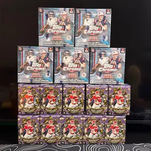 Break 365 15 Box Break - 5x 2025 Topps Chrome Football Megas + 10x 2025 Select Football Blasters PYT Break