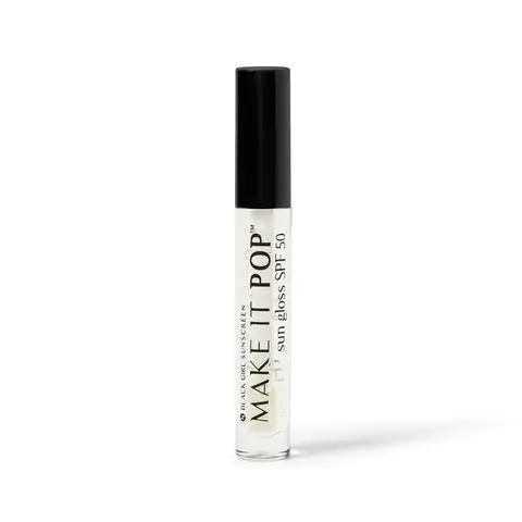 Black Girl Sunscreen Make It Pop™ Sungloss™ SPF Lip Gloss - Cosmetic, Glossy, Hyaluronic, Moisturizing Gloss for Adult Black Women's Lip Care