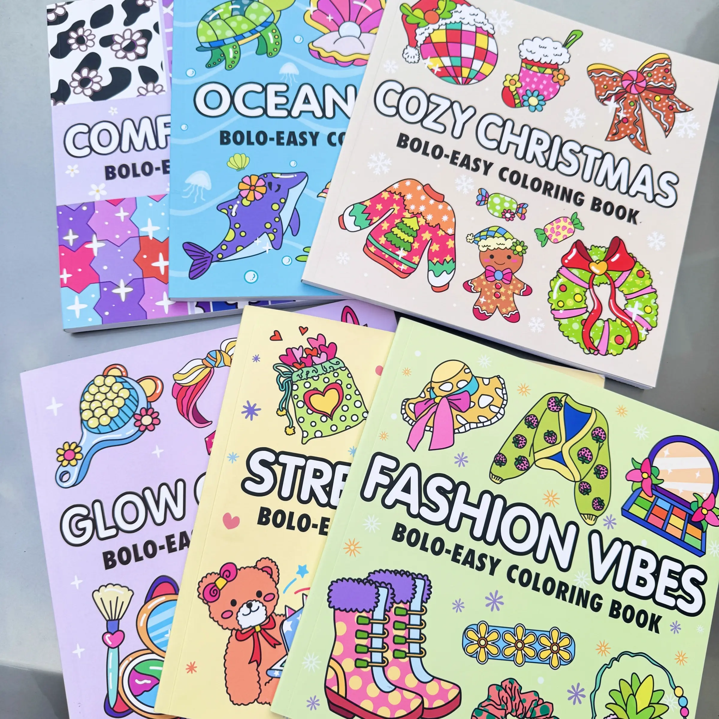3-Piece Set Thickened Adult and Kids Coloring Books with 52 High-Quality Pages, Multiple Themes and Designs for Relaxation and Holiday Gifts