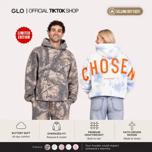 GLO Kingdom Essential Hoodie | Camo I Cloud Collection |  "Limited Edition" I Oversized Christian Hoodie | Buttery Soft Sweatshirts, Fabric, Clothes, Polyester, Gifts For Him