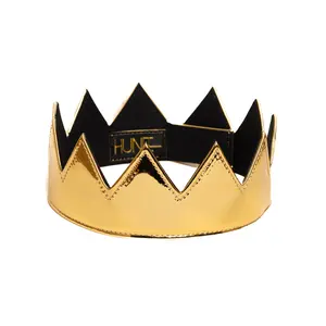 Shiny Mirror Gold Crown - Adjustable for all head sizes