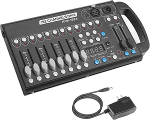 DMX Controller 192 Channel DMX Light Controller for Dj Lights, DMX Controllers Portable DMX 512 Controller for Led Lights, Dmx512 Lighting Controller DMX Control Board for Stage Lights DMX Console