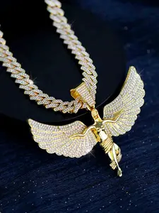 1PC Angel Heavenly Guardian Pendant Religious Jewelry Praying Angel Charm Pendant Hip Hop Pendant for Men Women