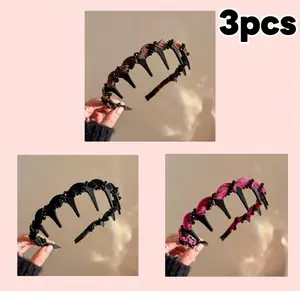 Vintage High Cranium Artificial Pearl Hairband Bridal Hair Hoop Rhinestones Hair Accessories for Weddings & Special Occasions Buy 1 Get 2 Free