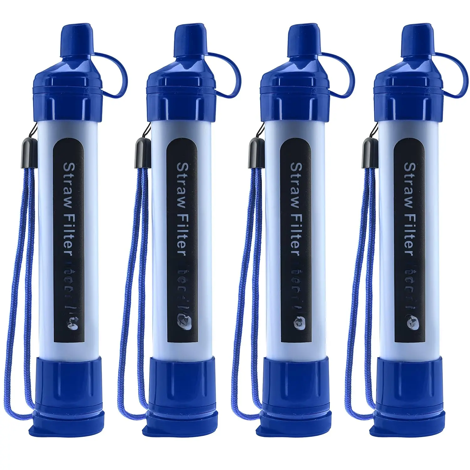 4 Pack Water Filter Straw - Portable, Compact, Multipurpose Water Purification Device for  Kits, Outdoor Activities, Camping, Travel