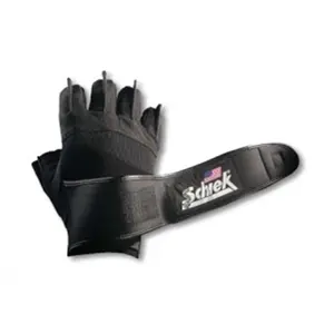 Schiek Sports  Platinum Gel Lifting Gloves with Wrist Wraps - L