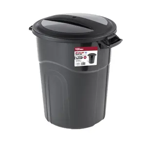 Hyper Tough 20 Gallon Heavy Duty Plastic Garbage Can, Included Lid, Black