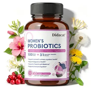 Didacat 100 Billion CFUs Women's Probiotics - with Cranberry & D-Mannose for Urinary Tract & pH Balance, 120 Veggie Capsules
