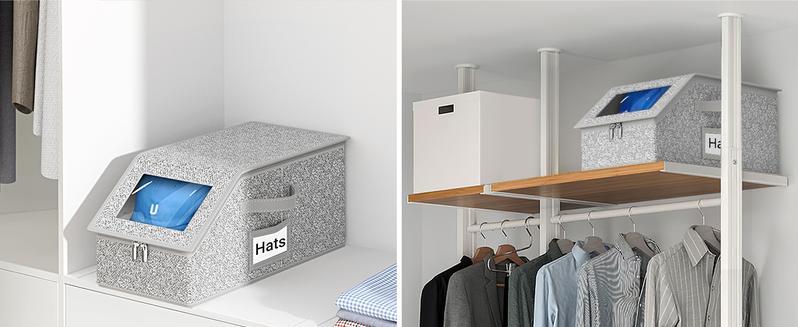 Stackable Baseball Cap Storage Box, Holds Up to 24 Hats – Durable Foldable Cardboard Organizer, Large Capacity Hat & Toy Storage Solution, Versatile Home & Bedroom Organizer, Dustproof, Space Saving