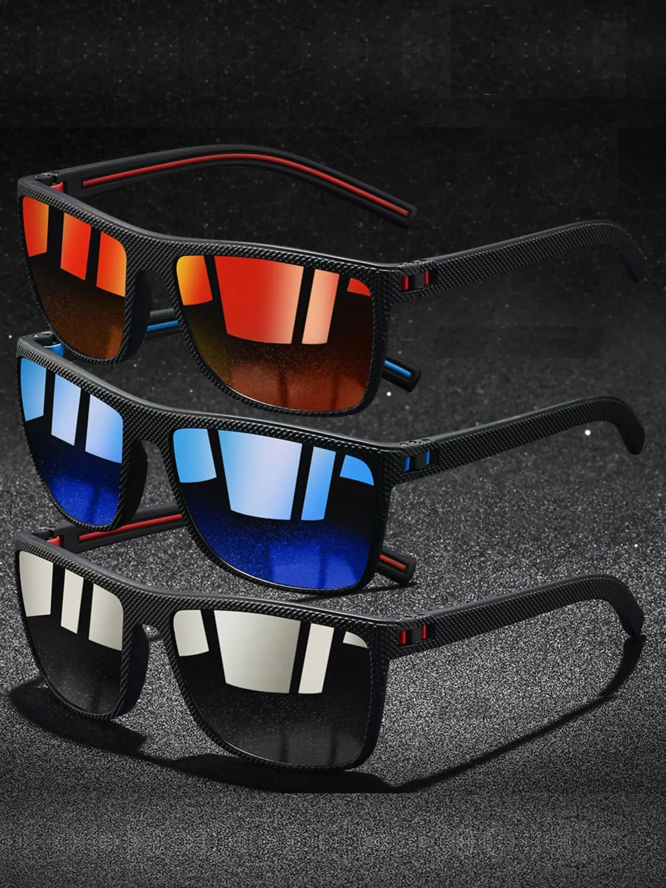 3 Pairs Retro Fashion Sunglasses, Unisex Square Frame, Lightweight UV Protection, Ideal for Travel & Daily Use, Casual Style, Fashionable Sunglasses, Vintage Square Shades