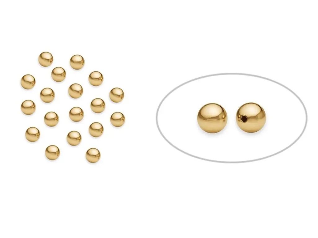 14K Gold Filled Round Beads Seamless  3mm  - 100 Pcs (GF520103)
