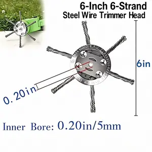 universal grass trimmer accessory wire wheel steel grass trimmer head outdoorfun hole diameter moss removal