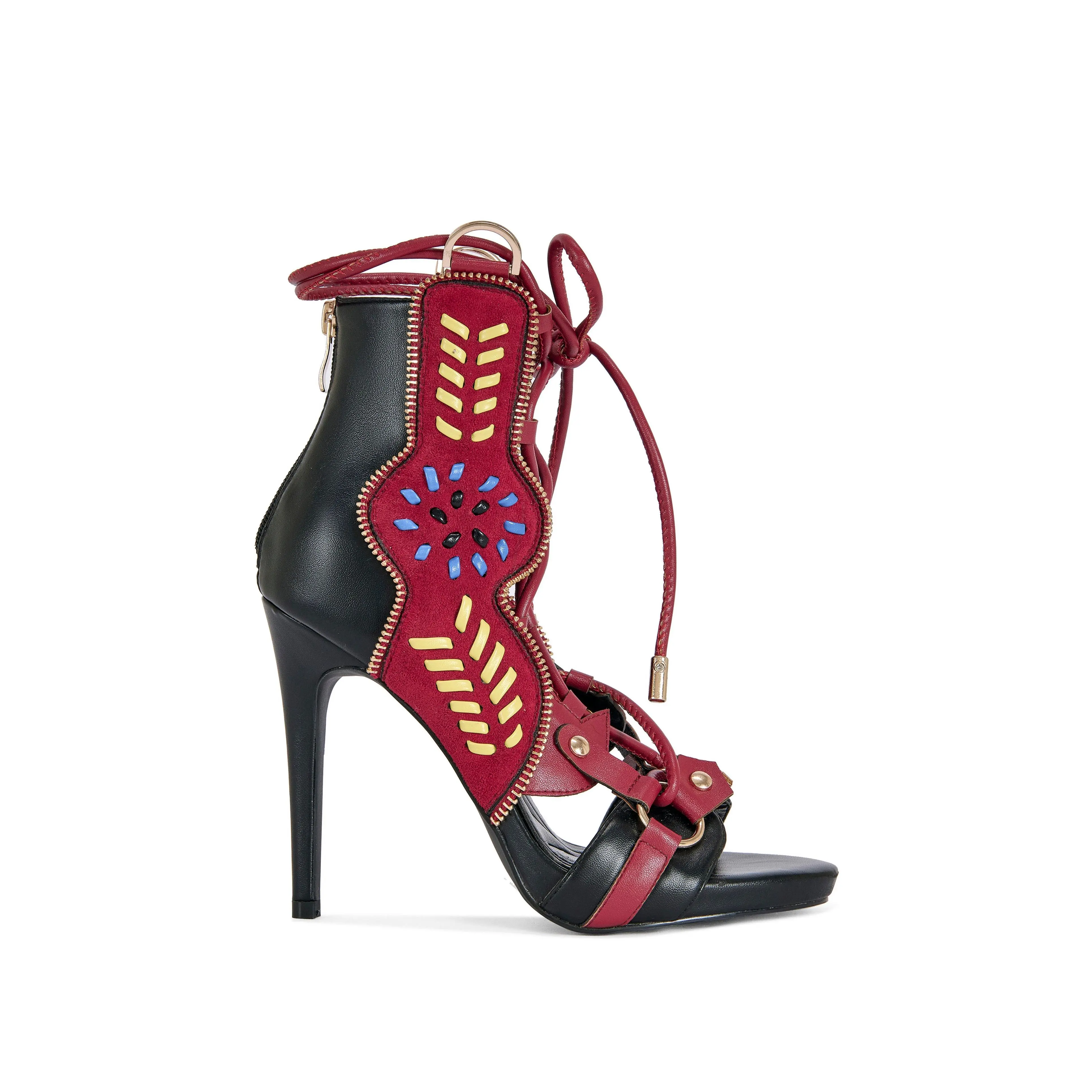 SHAINIA-BLACKMULTI GLADIATOR SANDAL BOOTIE SHAINIA-BLACKMULTI GLADIATOR SANDAL BOOTIE