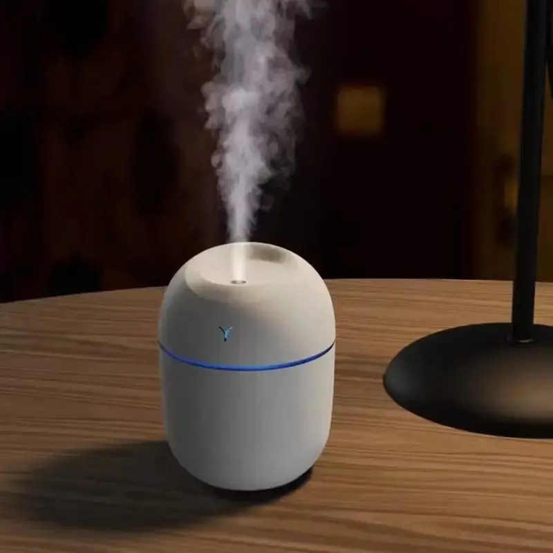 Compact Portable Room Humidifier Diffusers with Multi-Color LED Light, USB Powered Aromatherapy Diffuser Nightlight, Humidifier Atmosphere Light, Air Aroma Humidifier, Ideal for Home Office Car School Use