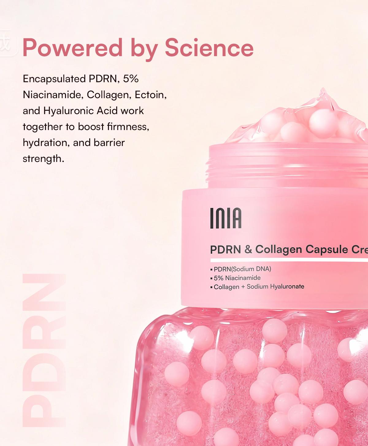【LIVE EXCLUSIVE】INIA PDRN + Peptide Repair Bundle – Cream & Serum Duo for Deep Repair & Radiant, Firmly Hydrated Skin with Salmon DNA, Peptides & Niacinamide, Safe for Sensitive Skin