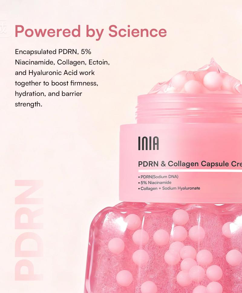 INIA PDRN + Peptide Repair Bundle – Cream & Serum Duo for Deep Repair & Radiant, Firmly Hydrated Skin with Salmon DNA, Peptides & Niacinamide, Safe for Sensitive Skin