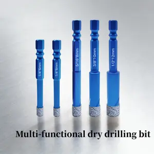 5-Pcs Dry Diamond Drill Bits Set, Diamond Hole Saw Set, Glass Drill Bit for Ceramic Tile Porcelain Marble Granite Stone Bottles/excavator tools