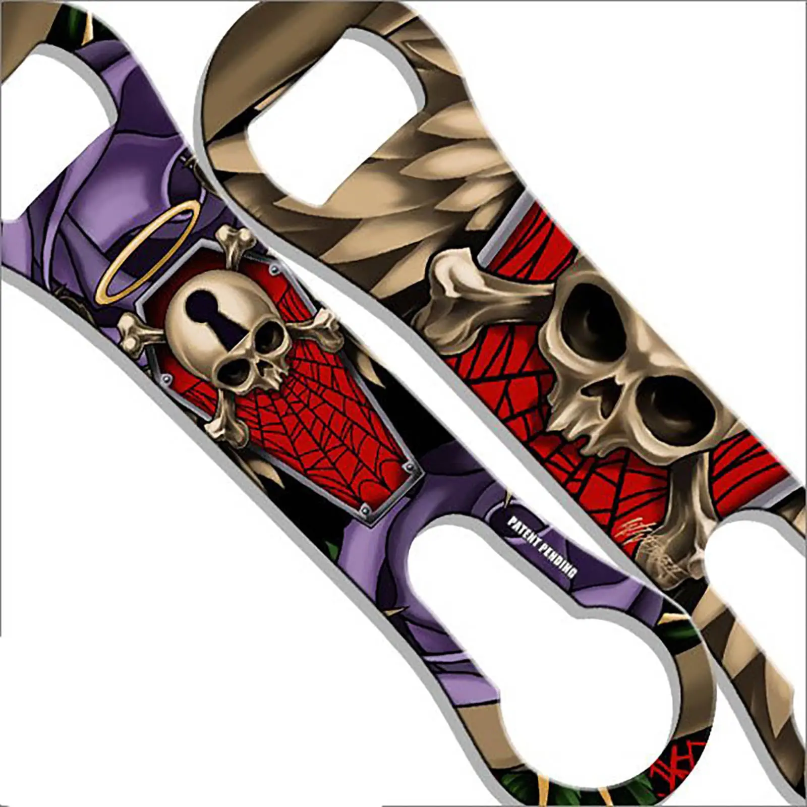 Winged Coffin Tattoo V-Rod Kitchen Utensils Bottle Opener, Manual Novelty Bottle Opener for Kitchen Gadgets Use, Bottle Openers