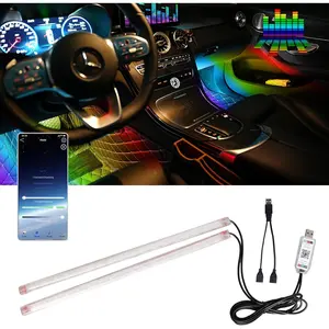 Upgrade  USB Dream Color Interior  LED Strip Light with App Control, RGB Multi Color USB 5V Neon Atmosphere Ambient Night Strip Light Decorative Lamp for  with  and DIY Mode(D36LEDs)