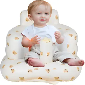 Baby Inflatable Seat for Babies 3-36 Months, Built in Air Pump, Support Seat Summer Toddler Chair for Sitting Up, Baby Shower Chair Floor Seater