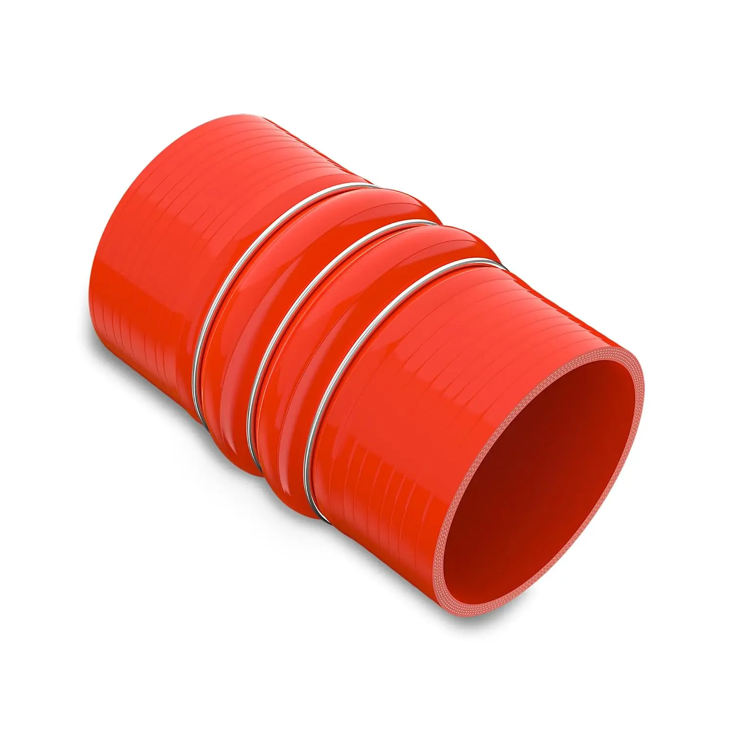 3.5"(89mm) Turbo Intercooler Hose, CAC Silicone 4-Ply - Red