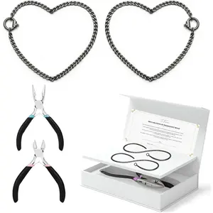 Couples Bracelets Set - Permanent Bracelet Kit for Couples, Matching Bracelets for Him and Her, Valentine's Day Gifts for Boyfriend Girlfriend, Anniversary Romantic