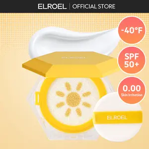 ELROEL Pang Pang Sun Cushion Plus - Official Product Korean Hypoallergenic & Lightweight Sunscreen with Puff Sponge - Broad Spectrum SPF50+ PA++++  #SummerVibes