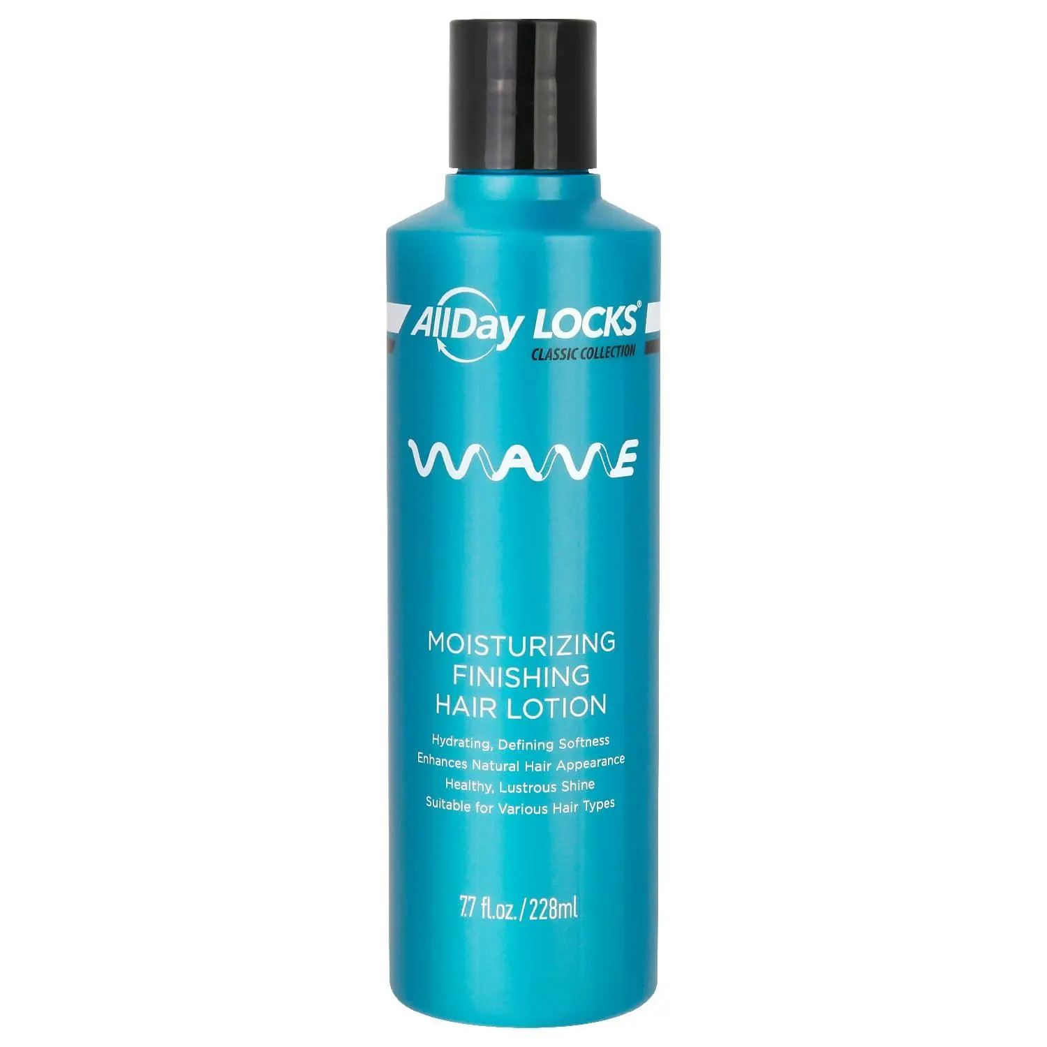 ALLDAY LOCKS Wave Finishing Lotion, Moisturizing Haircare with Argan Spinosa Kernel Oil for Frizz Control and Long-Lasting Hold, Defines Natural Waves, 7.7 oz, Lightweight