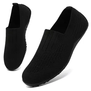 Stylish Comfy Women Slip On Barefoot Sneakers with Wide Toe Box for Walking Running Jogging Minimalist Drop Free Casual Trainers Comfortable Lightweight Breathable Everyday Shoes