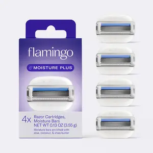 Moisture Plus Blades | No Shave Gel Needed with Aloe, Coconut & Shea Butter Flamingo Razor Moisture Plus Blades | No Shave Gel Needed with Aloe, Coconut & Shea Butter Flamingo Razor