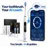BrushO AI Smart Sonic Electric Toothbrush for Adults - Cleansing, Real-Time Brushing Feedback, App Tracking, Pressure Sensor, 8 Brushing Modes, TFT Color Display, Qi Wireless Charging, IPX7 Water Resistant, 45 Day Long Battery, Selfcare Essential
