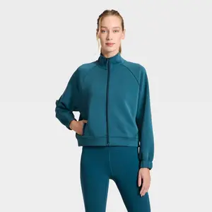 Women's Airy Sleek Ribbed Full Zip Jacket - All In Motion