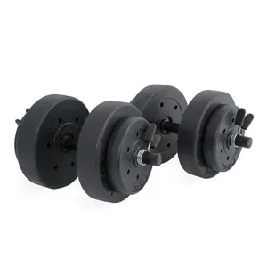 Adjustable Vinyl Dumbbell Set - 40lb Durable Design for Versatile Use