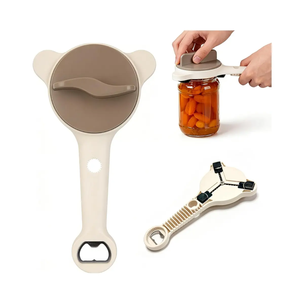 Stainless Steel Jar Opener – Heavy Duty Lid Gripper for Bottles & Cans