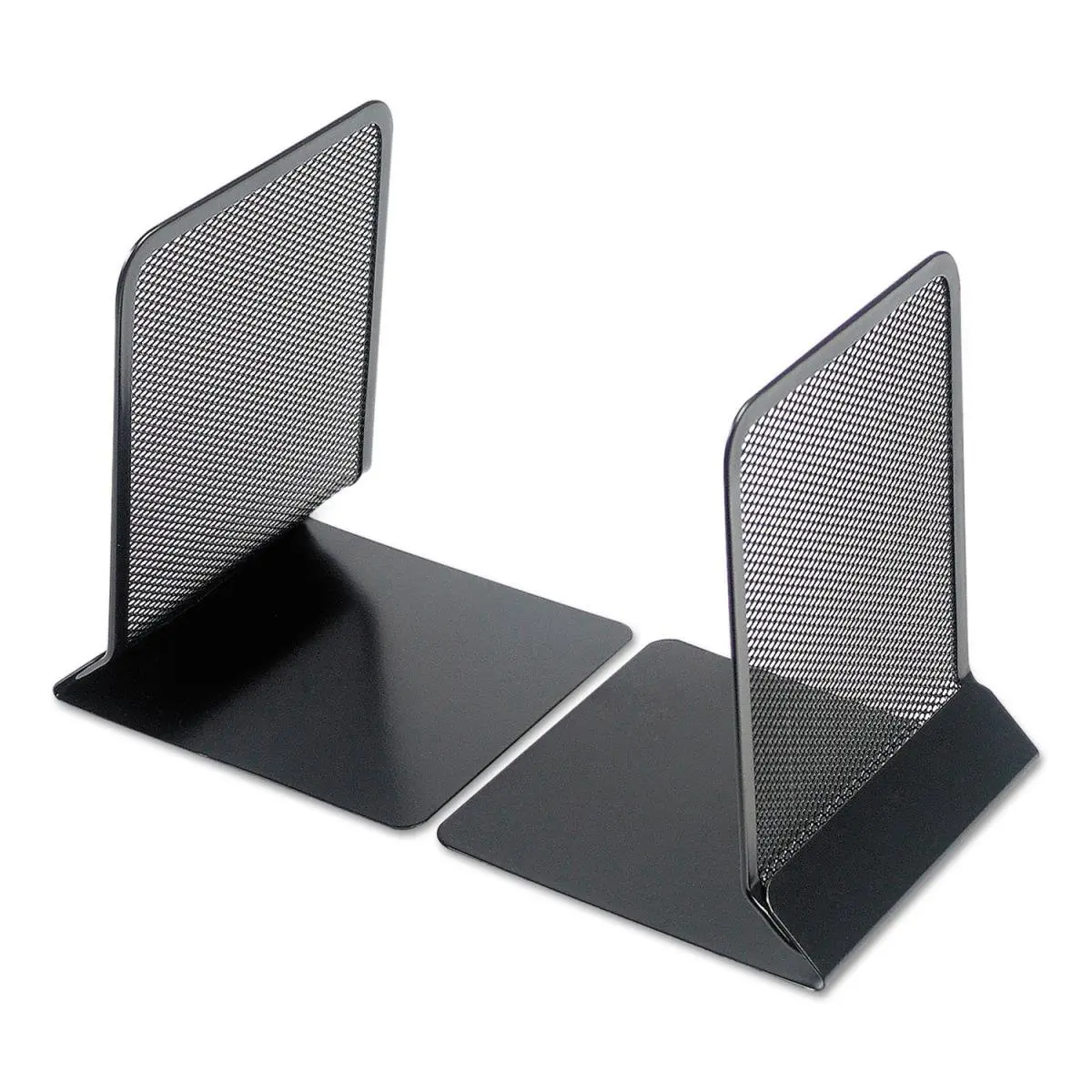 UNV 5.37 x 7 in. Metal Mesh Bookends, Black