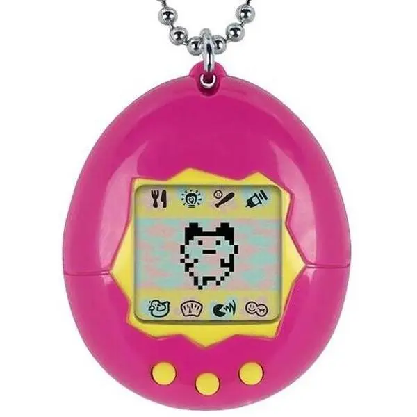 Original Tamagotchi Care Game - Pink-Yellow, Plastic Shell, Single Unit Collectible Blister Pack