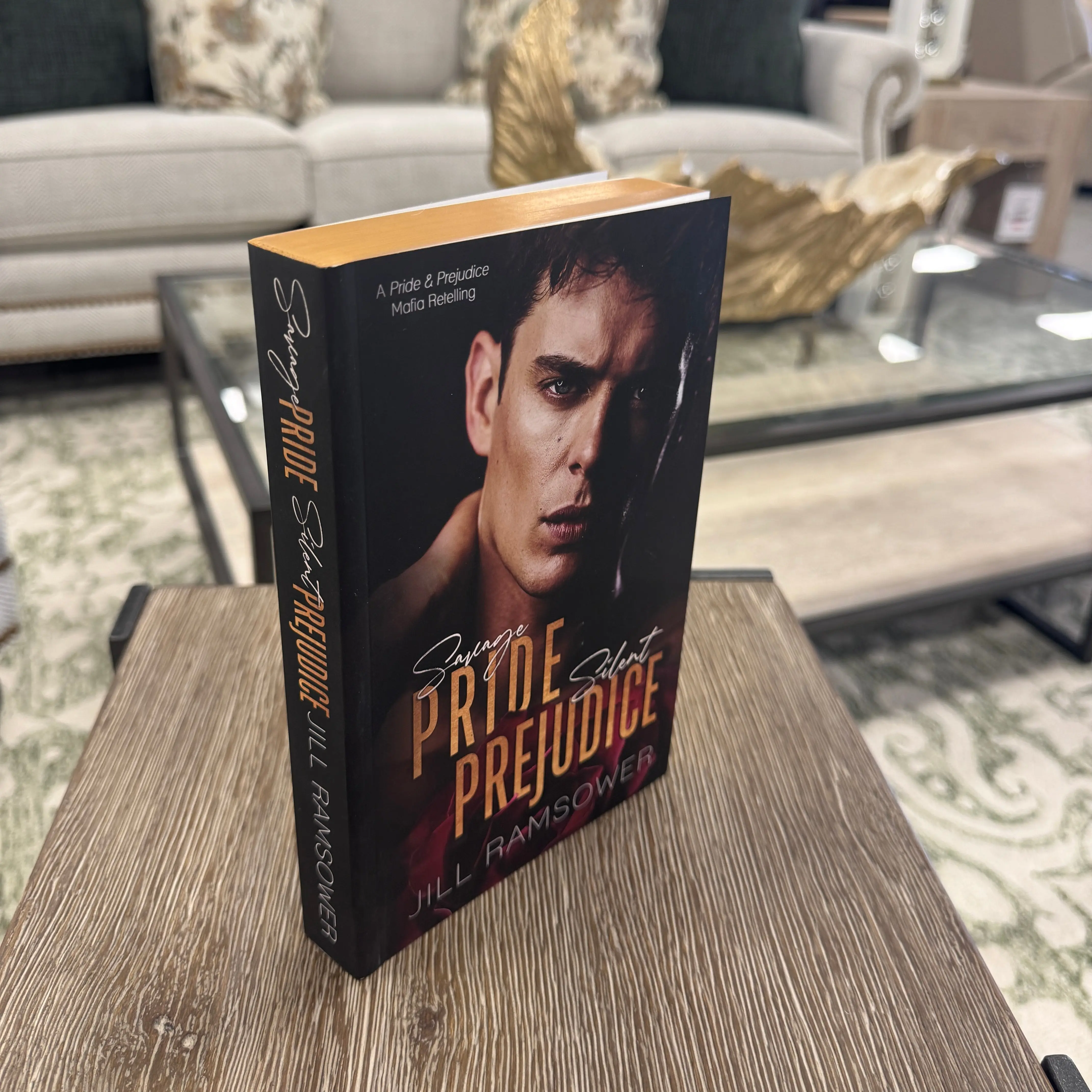 Savage Pride Duet English Trade Paperback - Model Cover, Sprayed Edges, Jill Ramsower Bestselling Mafia Lite Dark Romance Novel with Happily Ever After, Free Bookmark and Stickers, Author's Printed Signature